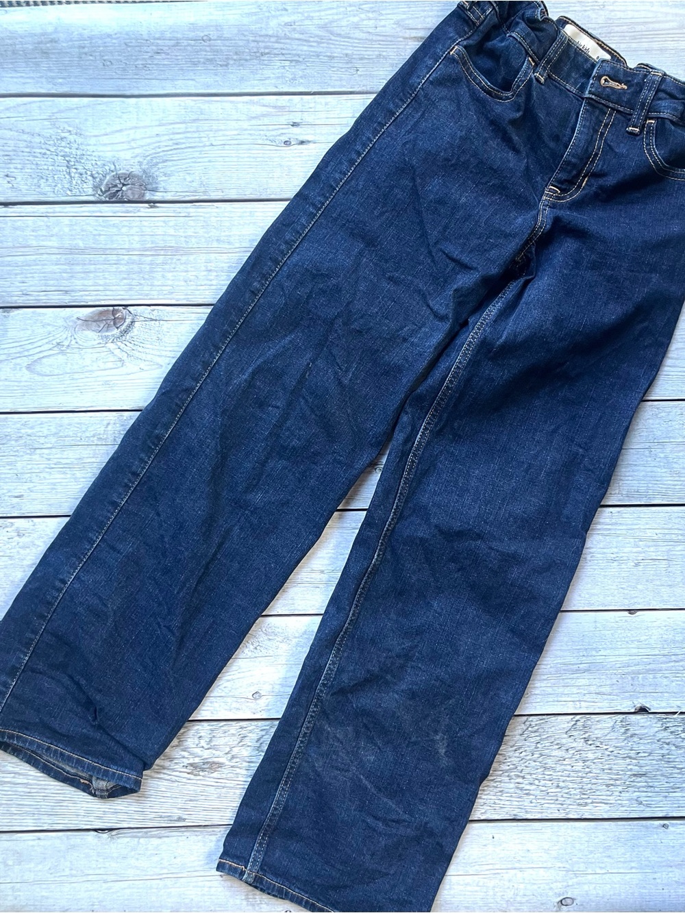 abercrombie kids Dark Wash Wide-leg Jeans